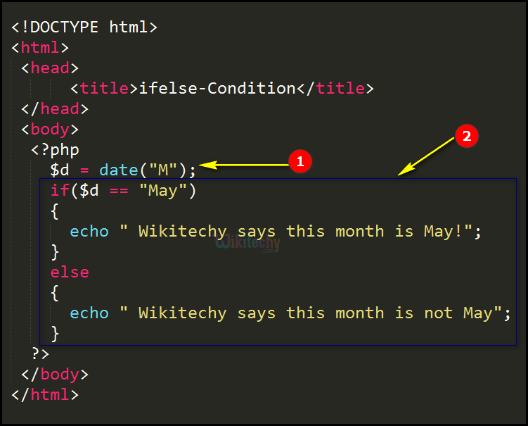 Code Explanation for ifelse Condition In PHP Code Explanation for ifelse Condition In PHP